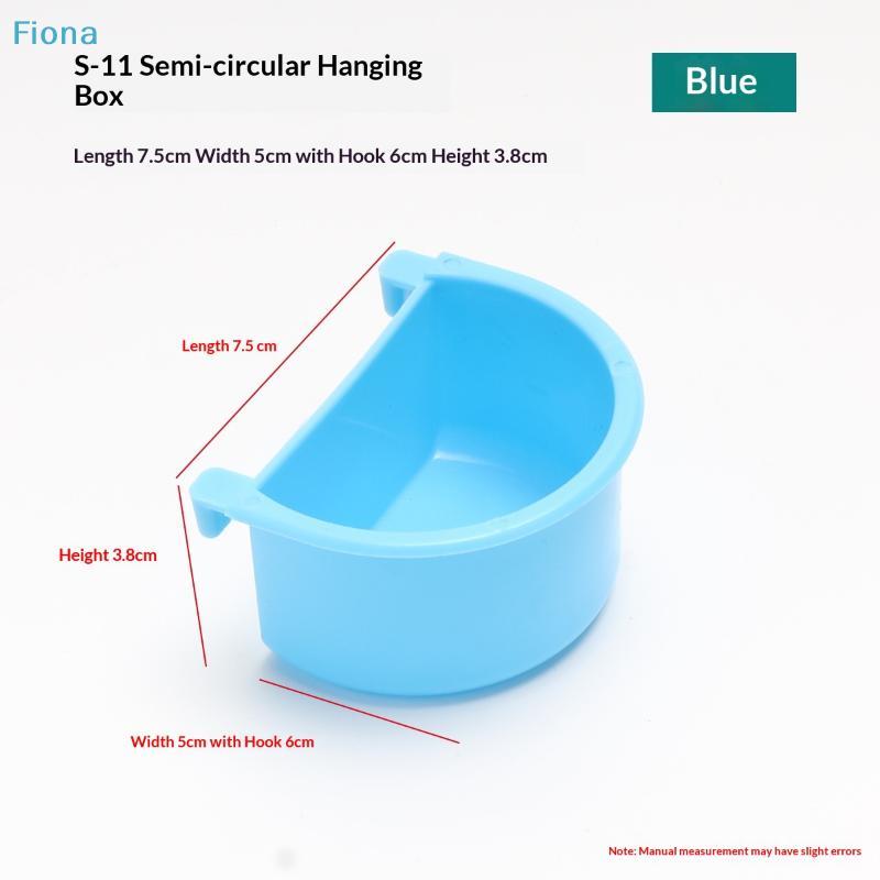 Semicircular Hanging Bird Feeder Cups - Cage Mounted Plastic Food & Water Bowls for Parrots, Budgies & All Bird Species