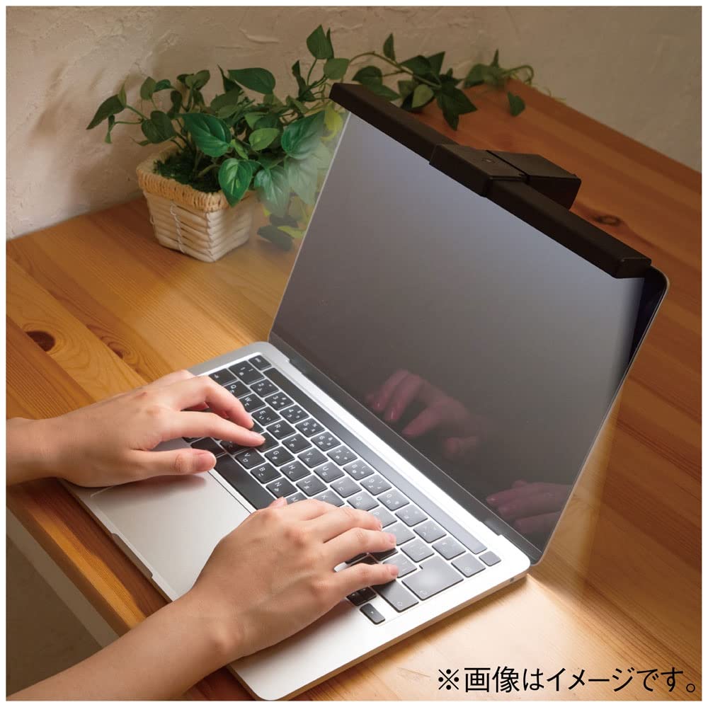 Nakabayashi Digio2 USB LED Light for Laptops with Dimming Function, Black, Z8978