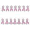 Pink Ribbon Brooch Pins Hope Ribbon Lapel Official Breast Cancers Awareness Lapel Pin for Charity Public Social Event