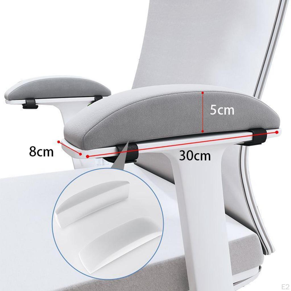 2 Chair Armrest Pads Reusable Breathable Soft Comfortable Removable Office Computer Home