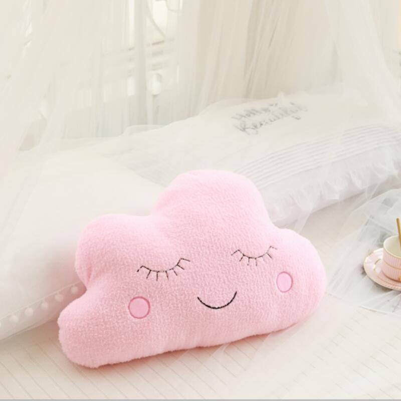 Non-Toxic Stuffed Cloud Moon Star Raindrop Plush Pillow Soft Cushion Cloud Stuffed Plush Toys Pillow Gift