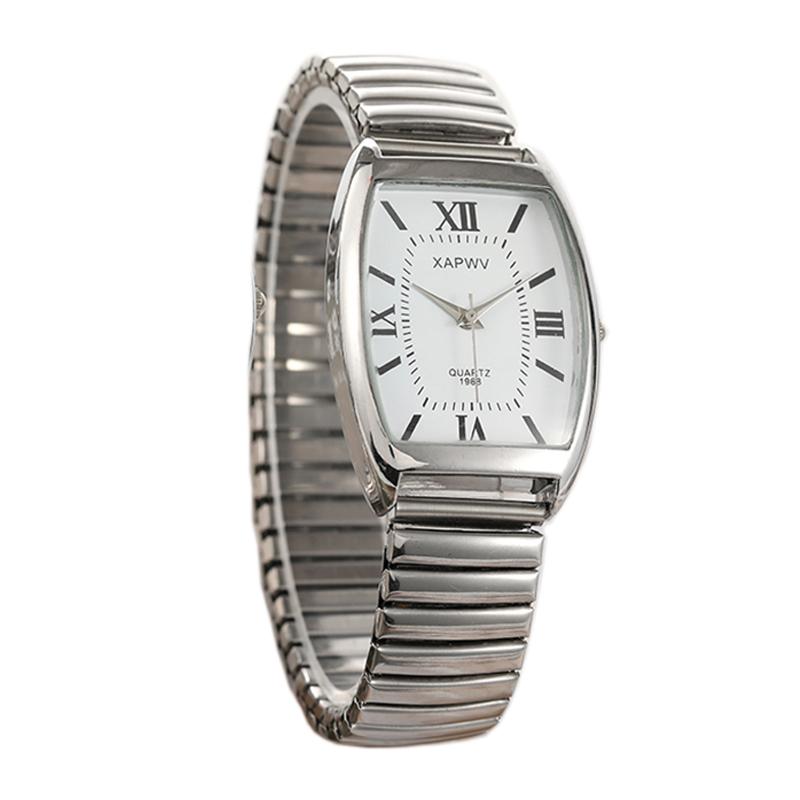 Fashionable Barrel-Shaped Simple Elegant Elegant Quartz Watch Women's Elastic Band Retro Women's Watch