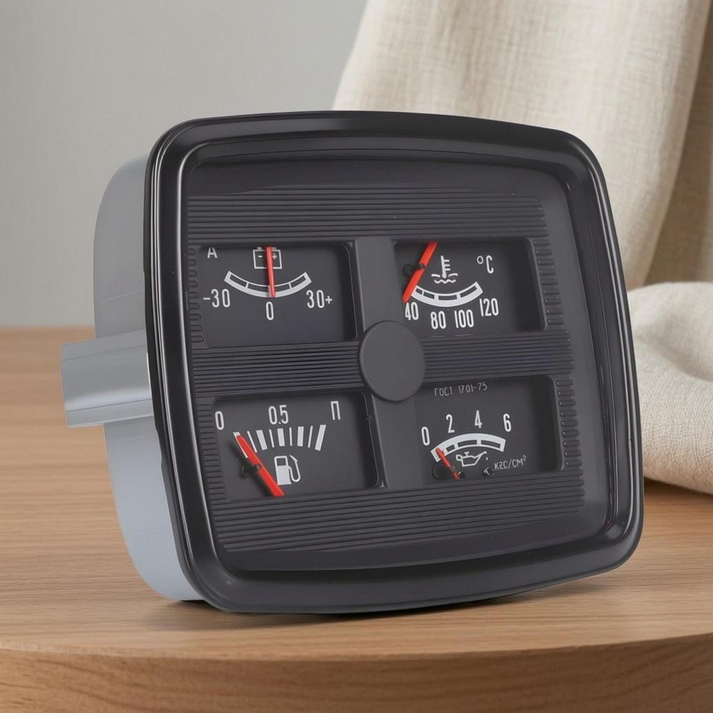 Dashboard Analog Multi-Gauge Panel with Mounting Brackets Easy-to-Read