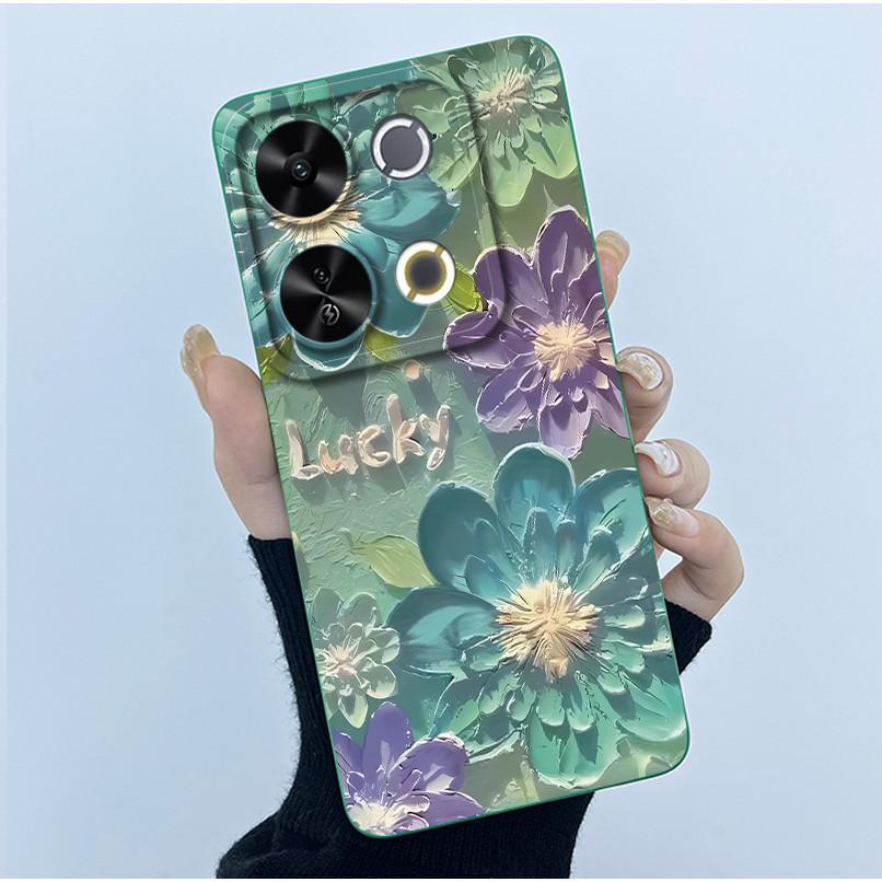 For Itel P65 P671L Etui Fashion Simplicity Oil Painting Floral Protective Phone Case For ItelP65 P 65 Coque Soft Silicone Covers