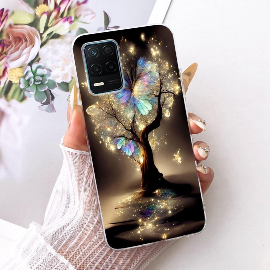 For Realme 8 5G Case RMX3241 Popular Butterfly Soft Silicone Clear TPU Cover For Realme Narzo 30 5G Funda Realme8 8s 5G V13 Capa