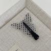 1pair Academy Style Bangs Clips Black White Polka Dot Hairclip Texture Side Clip Hairclip Sweet and Cute Side Clip Hairaccessory