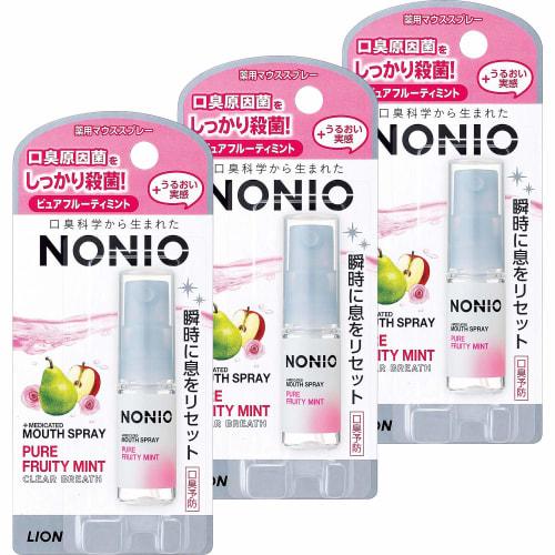 

NONIO Mouth Spray, Pure Fruity Mint, 5ml x 3 (Mouth Freshener)