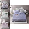 Luxurious Bedding Fitted Sheet Floral Flower Pillowcase Bed Cover With Elastic Cover