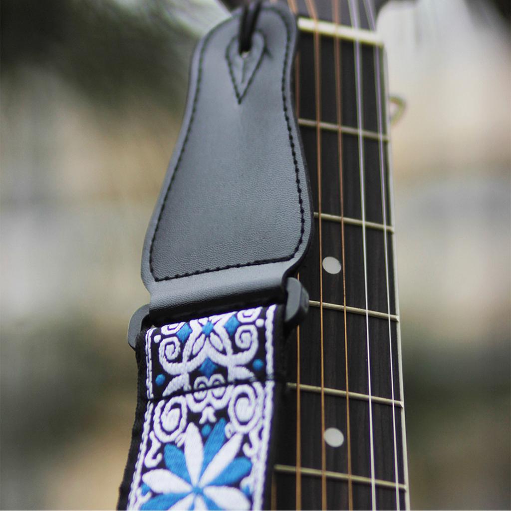 IRIN GS 02 Adjustable Embroidery Guitar Straps for Acoustic Electric Guitars Bass Accessories Yellow