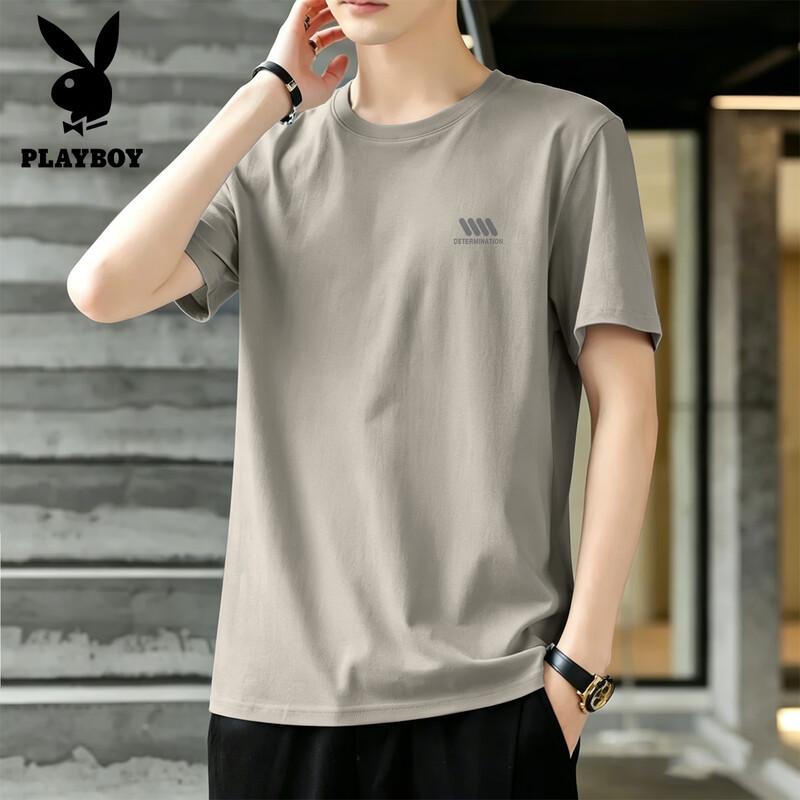 PLAYBOY Men's 2026 Summer Premium Cotton Loose T-Shirt