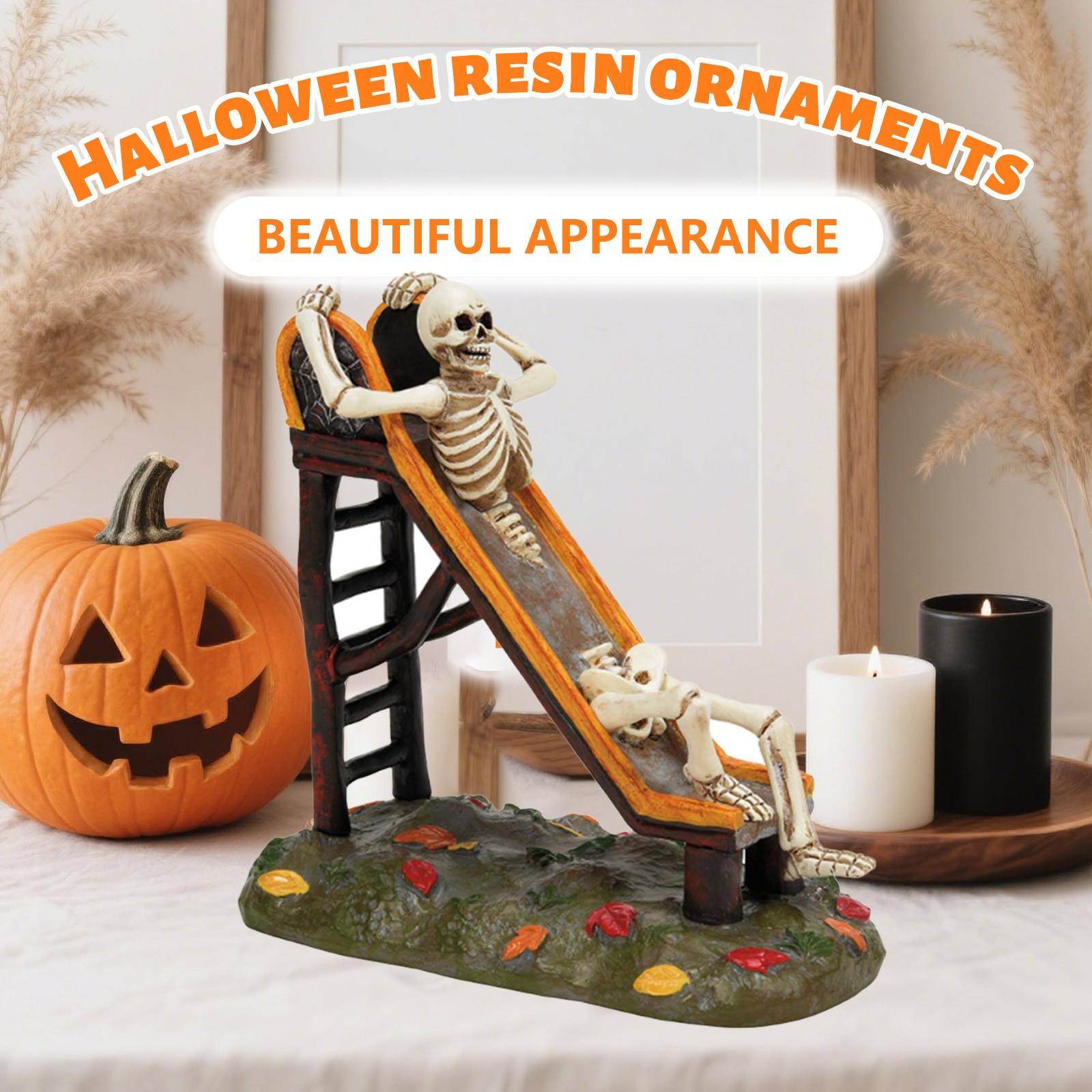 

Хэллоуин Слайд Скелет Смола Декоративное Украшение One Size