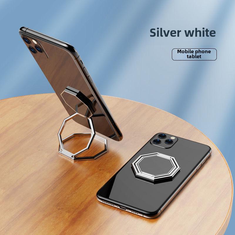 Zinc Alloy Multi-Function Foldable Phone Stand and Back Sticker Ring