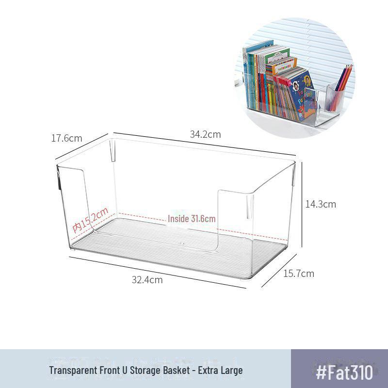 Transparent Acrylic Desktop Storage Box: Rectangular Mirror Cabinet for Cosmetics, Stationery, or Kitchen Essentials