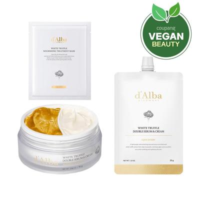 Dvojité sérum a krém s bílým lanýžem 70 g + Aqua sérum 35 g + 1 výživná maska