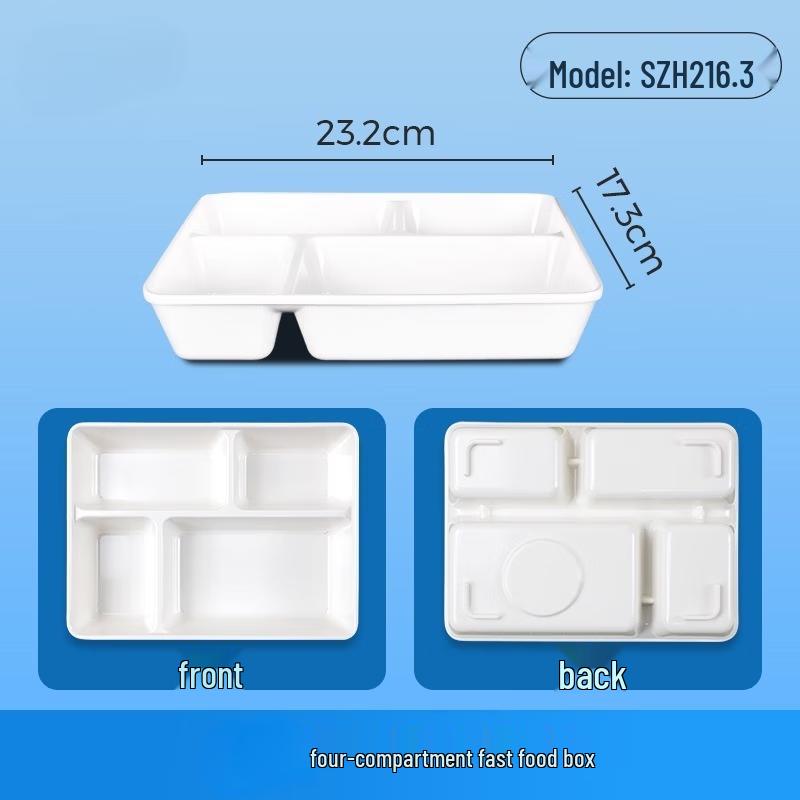 Melamine Divided Square Meal Tray