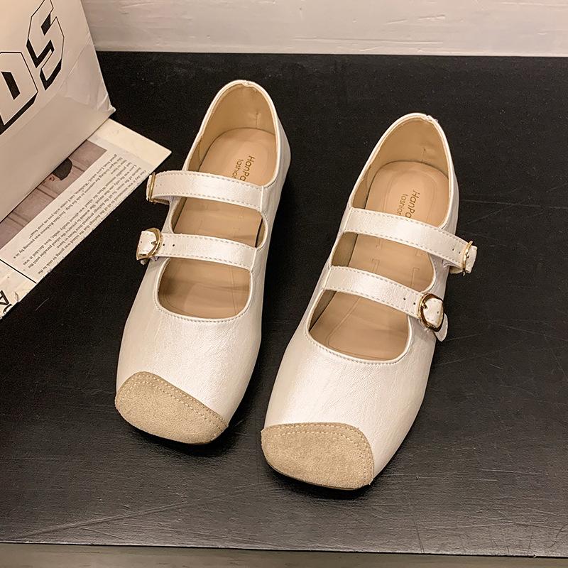 

Shallow soft sole matte retro niche single shoes women s 2025 summer new comfortable sole with square head women s shoes 40