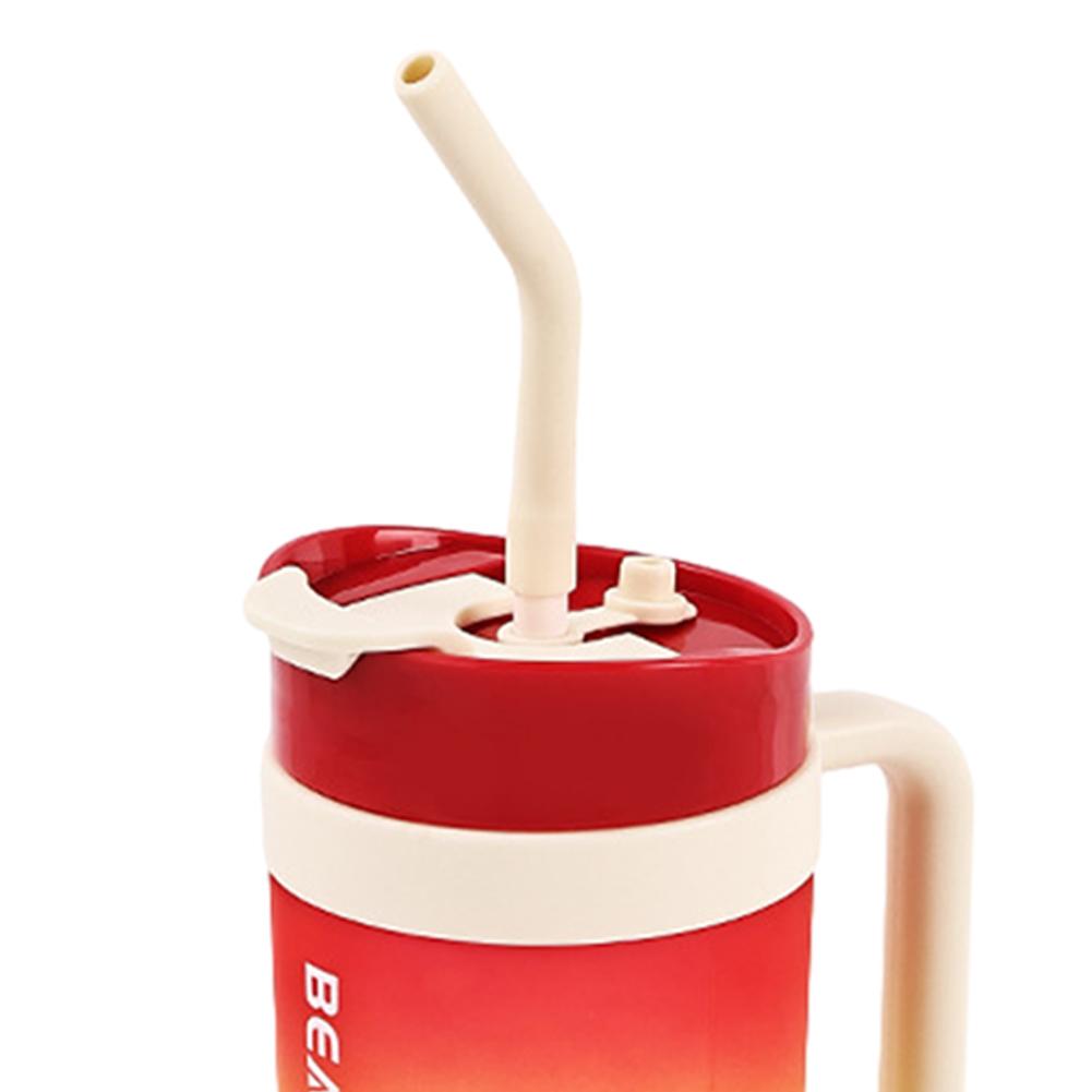 1200ml Gradient Water Cup with Handle & Straw Travel Tumbler Mug Leakproof Portable Gift for Boys Girls