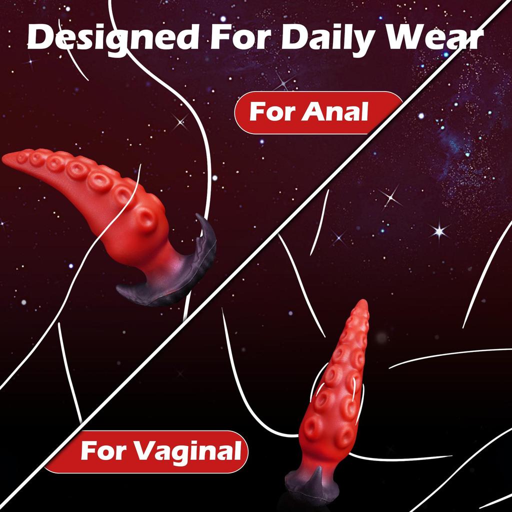 Anal Plug Shaped Octopus Penis Wearing Female Dildo For Outdoor Sex Anal Masturbation Toy