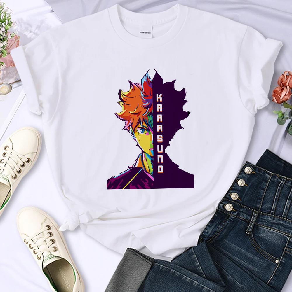 Japanese Anime Haikyuu T-shirt Women Top Harajuku Japan Style T Shirt Unisex Summer Clothes Y2k Short Sleeve Women's T-shirts