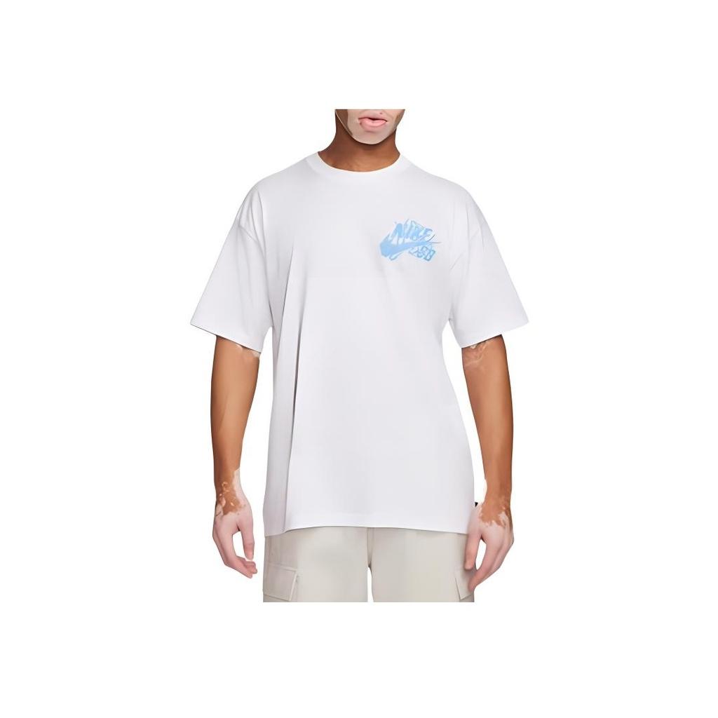 Nike Year Of The Dragon CNY Series Woodcut Print Skateboard American Retro Short Sleeve T-Shirt Men Tops White FQ3720-100