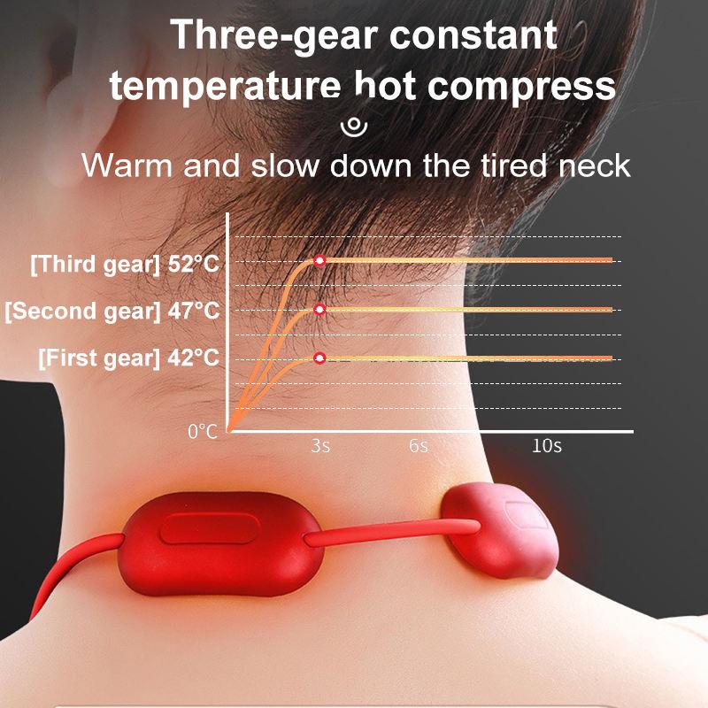 Mini Smart Hanging Neck Shoulder Cervical Spine Massager Mini Portable Hot Compress Neck Artifact Dredging Neck Protector