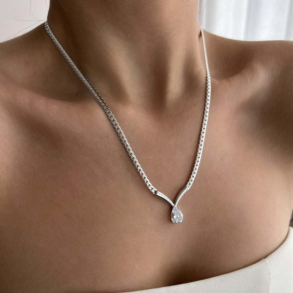 Titanium Steel Bracelet Fashion Personality Hip Hop Zirconium Necklace Furnace Vacuum Plating Gold Color Retention