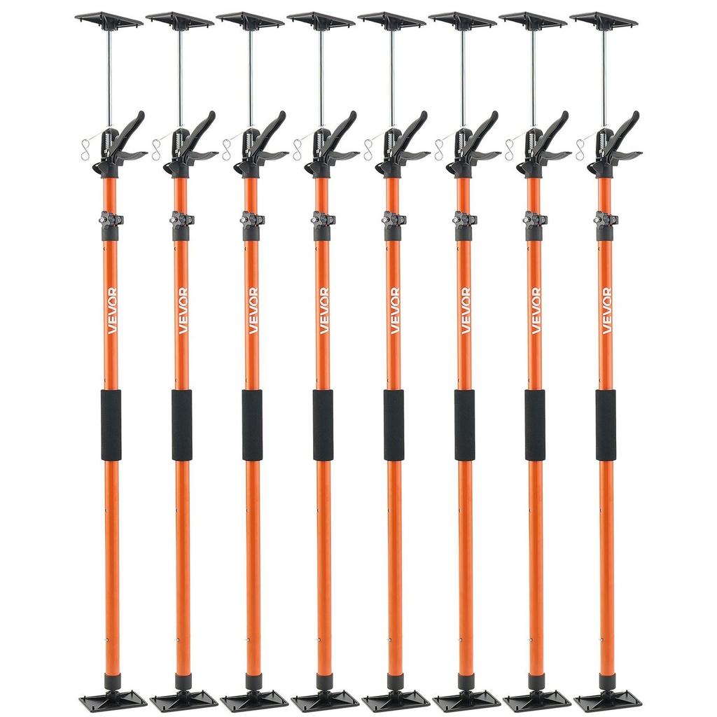 Cabinet Jack Support Pole, 8-Pack, 116-290 Cm Steel Telescopic Quick Support Rod, Adjustable 3rd Hand System Up To 70 Kg Capacity for Installing