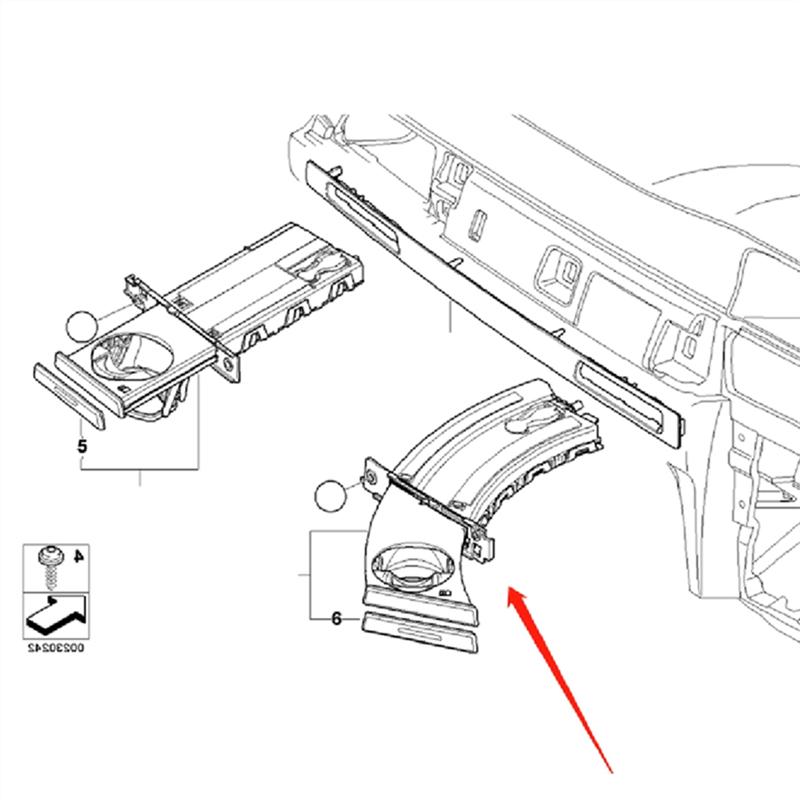 RHD Car Cup Holder Retractable Trim 51459173468 For BMW E90 E91 E92 E93 2005-2012 Dashboard Drink Holder Right Driver