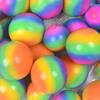 Stress Relief Flour Ball Toy Rainbow Color Changing Stress Ball Fidget Toy Home Office Desk Toy Decompression Gadget