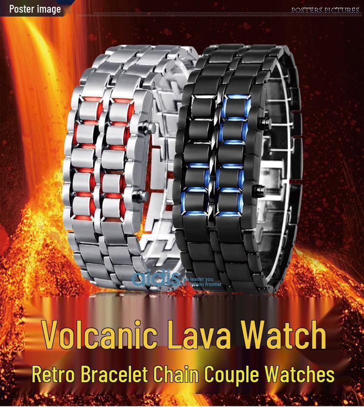 Lava LED Digital Couple Bracelet Watch - Creative Fashion Hot Sale