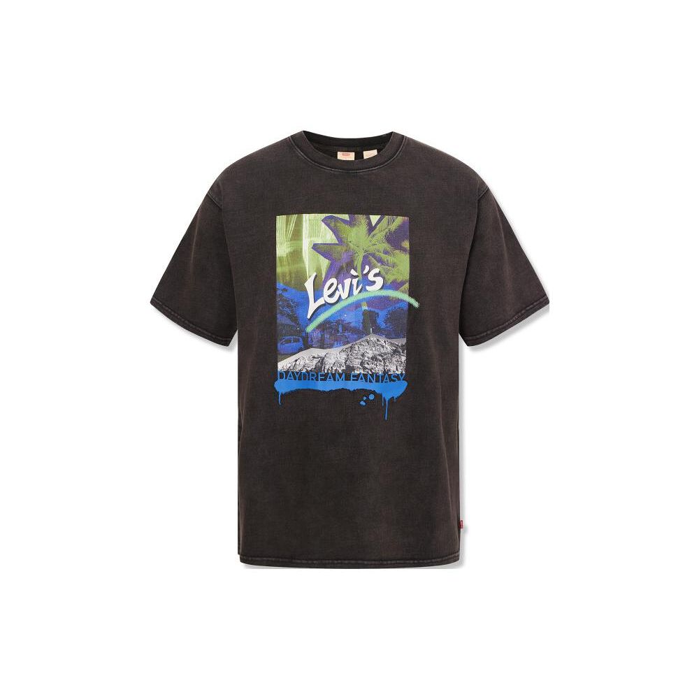 

Мужская футболка с коротким рукавом и круглым вырезом с графическим принтом Levis Топы Черный A6403-0000 M