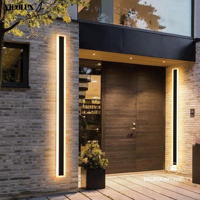 Outdoor Waterproof Modern LED Wall Lights Living Room Bedroom Corridor Porch Black Indoor Lamp Lighting