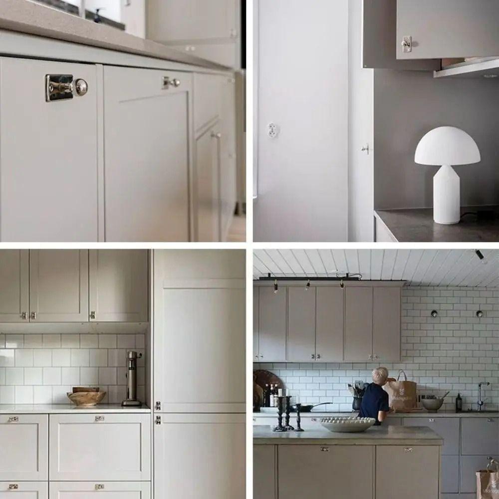 Zinc Alloy Cupboard Handle Silver Cabinet Knobs Modern Furniture Pulls  Home Hardware