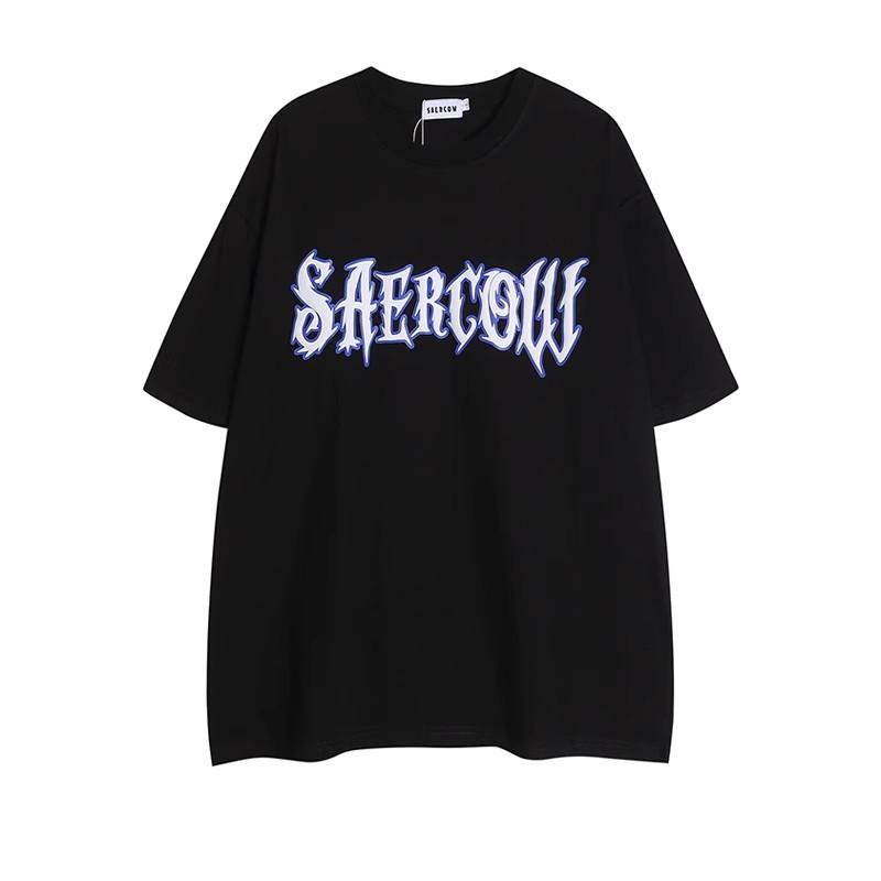 American Retro High Street Short-Sleeved T-shirt Men's High-Grade Ruan Shuai Oumei Top T-shirt Fashion Brand Couple