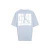 Calvin Klein Casual Round Neck Logo Print Loose Short Sleeve T-Shirt Unisex Tops Light-Blue J400212-DBT