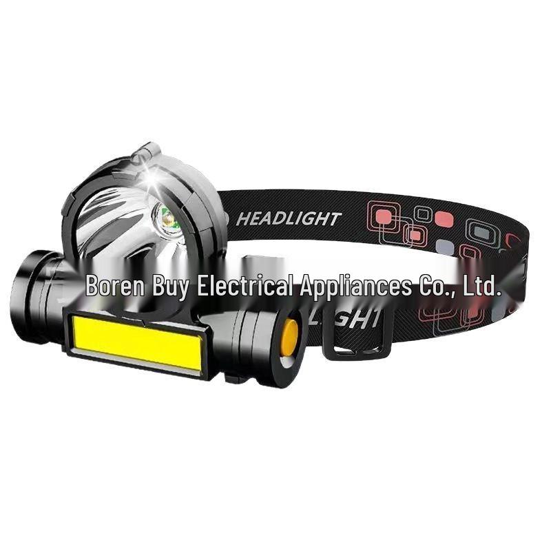 USB Rechargeable Super Bright COB LED Headlamp for Outdoor Camping and Night Fishing