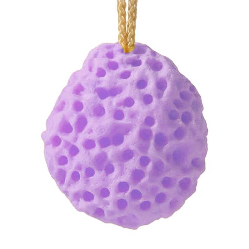 Bright Yellow Bath Sponge For Children Easy Grip Design Fast Drying Bathing Accessory Early Color Recognition Toy