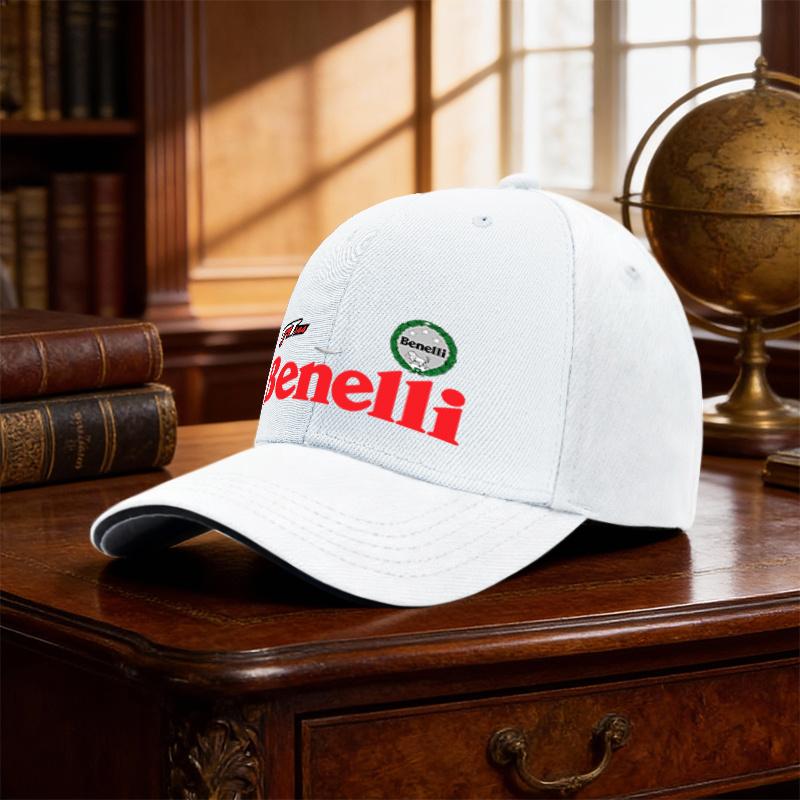 Benelli Red Black Logo Baseball Cap Breathable Lightweight Adjustable Hip Hop Cap for Unisex Women