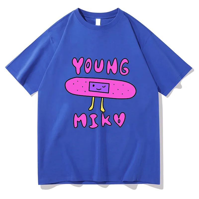 Singer Young Miko Print Graphic T Shirts Men Women Retro Fashion Short Sleeve Tshirt Harajuku Oversized Cotton Tees Streetwear