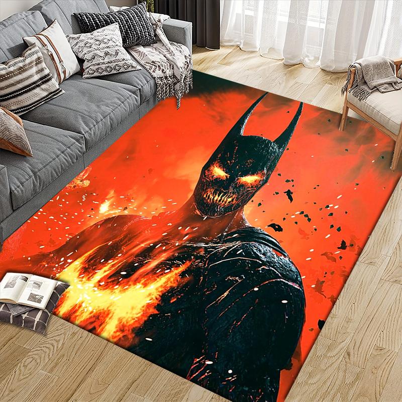 Batman Dark Style Square Area Rug, Non-Slip Floor Mat for Home Office, Perfect Gift for Fans.chl