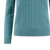 Polo Ralph Lauren FW22 Maglione da Donna Girocollo Manica Lunga Uniforme con Logo Continuo Verde 211910421-012
