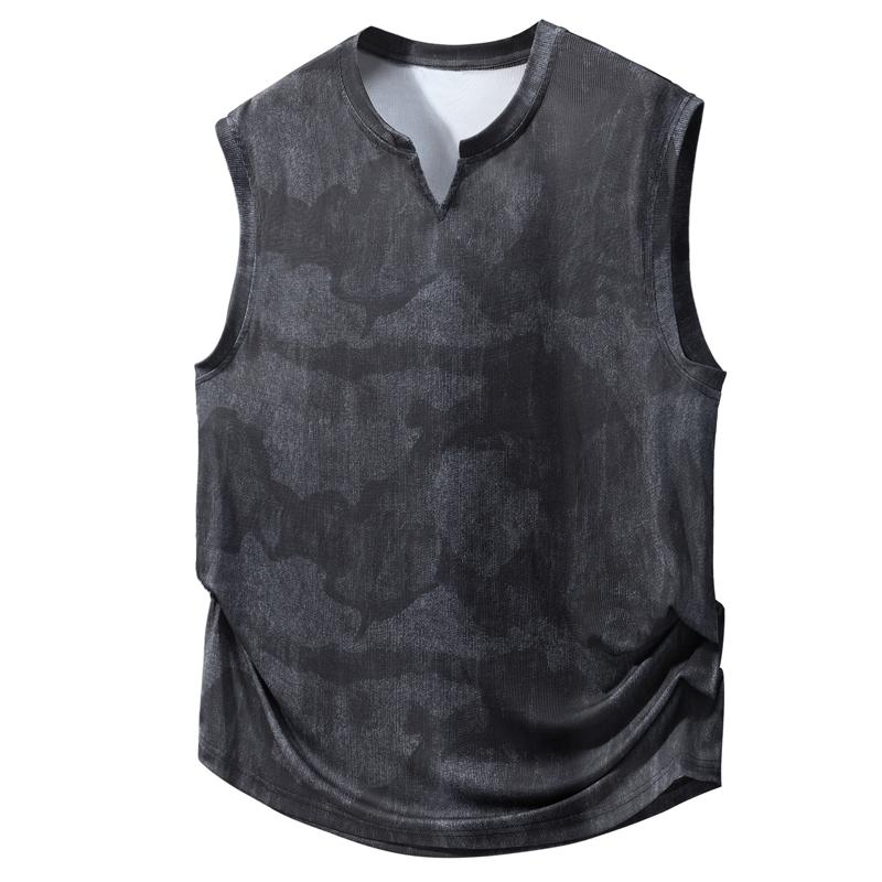 Plus Size 4XL-10XL Summer Black Vest Sleeveless T-shirt for Men Tops Casual Oversized Tee Summer Men Clothes
