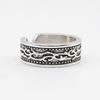 Adjustable Open Ring Men Women Vintage Thorn Leaf Geometric Design Copper Jewelry Bohemian Retro Style