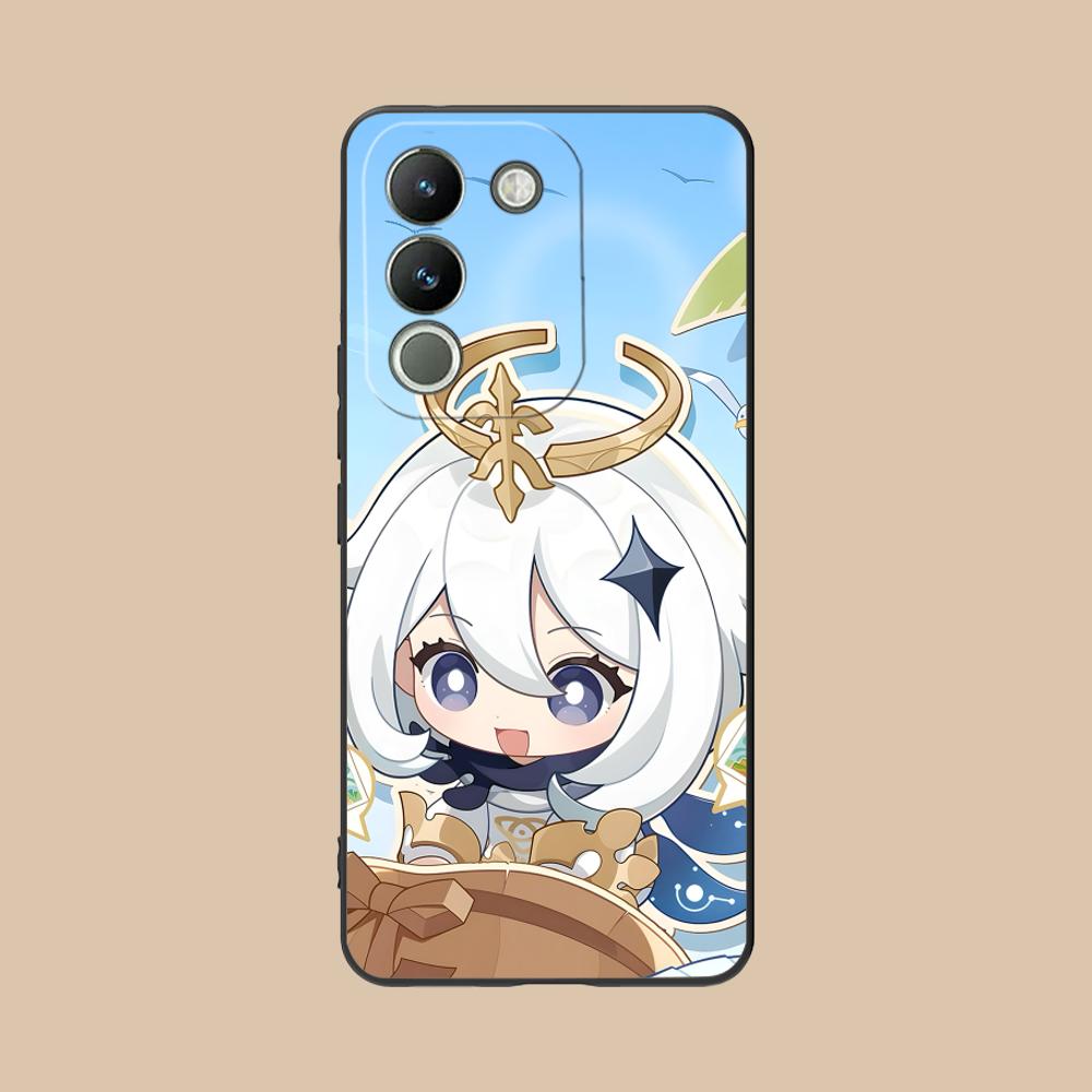 Game GI Paimon Matte TPU Mobile Phone Case for VIVO V60 V50 V40 V30 V29 V27 V25 V23 Pro Lite 5G Colorful Printing Cover