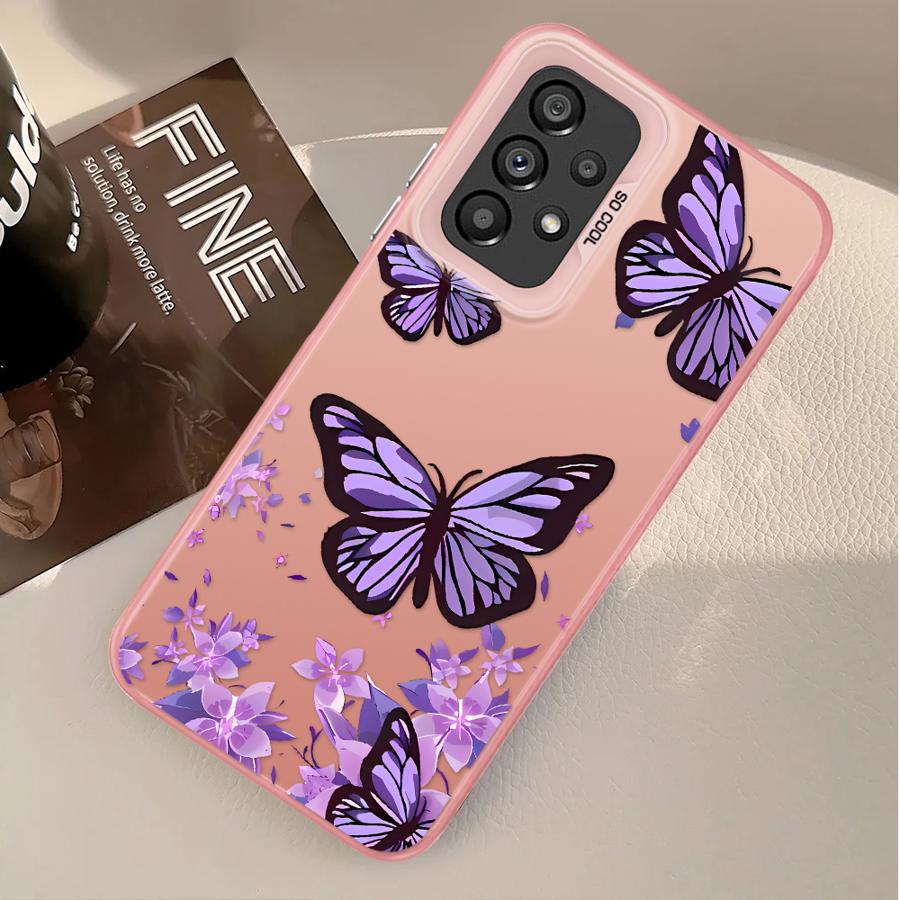 INS Retro Butterfly Phone Cover Case for Samsung Galaxy A13 A17 A52 A32 A36 A23 A71 A14 A56 A54 A12 A16 A34 A72 A25 A73