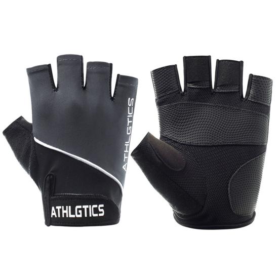 

1 пара дышащих нескользящих перчаток без пальцев для езды, тренажерного зала, фитнеса для мужчин и женщин L