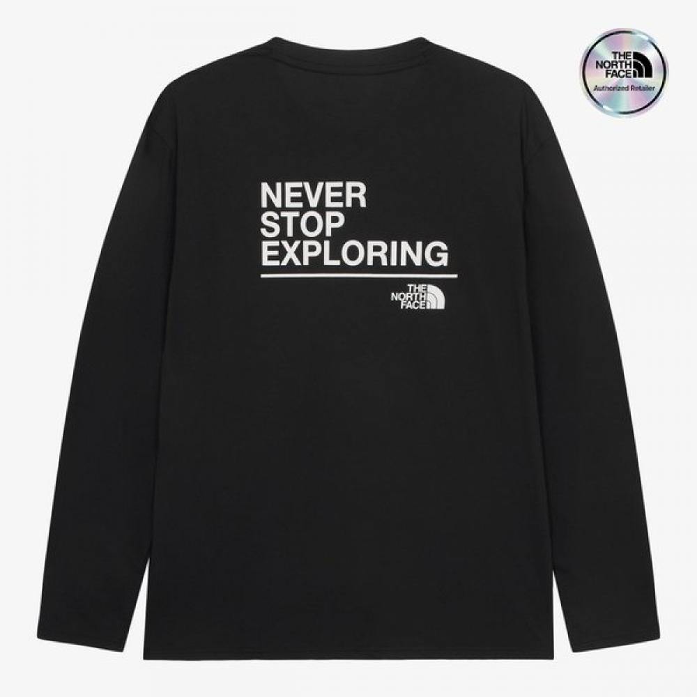 The NorTh Face Long Sleeve T shirT Black nT7Tr58a BLACK/085