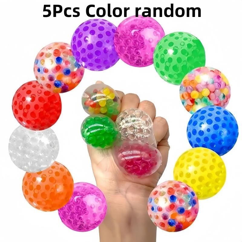 5pcs 3.5cm Soft Rubber Squeeze Ball Grape Ball Stress Relief Sensory Toy for Kids Party Favors Pinata Fillers Christmas Gift