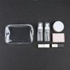 PVC Transparent Toiletry Bag Set: Waterproof, Multifunctional, Three-Piece Travel Makeup Storage with Printed Logo.