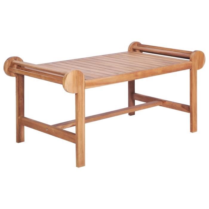 VidaXL Table basse 100x50x45 cm Teck solide